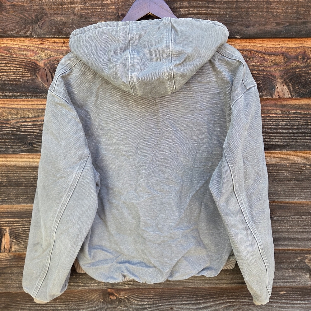 Vintage Carhartt Hooded Active Jacket Faded and Rare "Gravel" Grey J140 GVL - Picture 5 of 8
